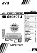 JVC HR-S5950EU VCR Owners Instruction Manual Reprint