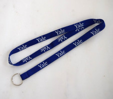 Yale University Royal Blue  White Lanyard Keyring ID Holder 35" NEW 