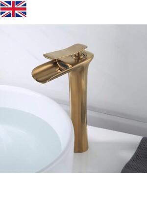 Küchenarmaturen für Spüle, golden gebürstet Wasserfall Bad Spültischarmatur