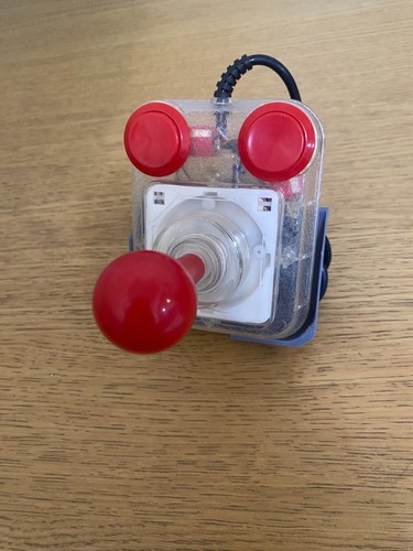 🕹️ Competition Pro Joystick 🕹️ RED CLEAR WITH WHITE inners 🕹️ FREE STAND 🕹️
