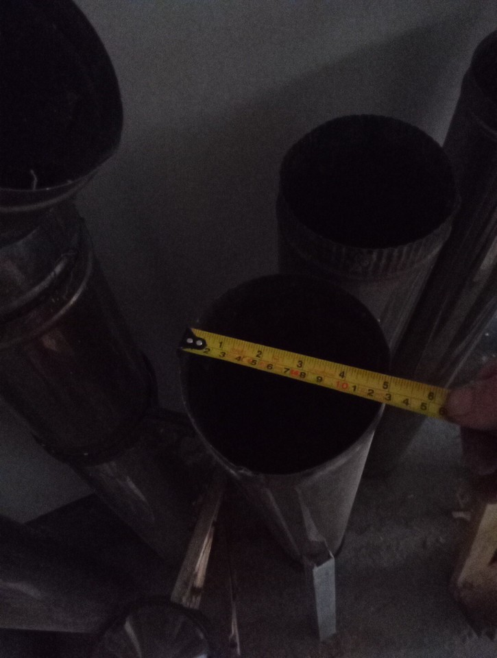 6m Of 5" Inch Flue Pipe Stainless Steel And Top Oil Heater Wood Burner