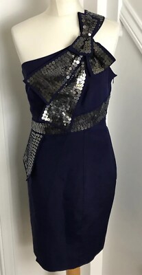 karen millen blue sequin dress