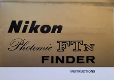 Nikon Photomic FTn Finder Instruction Manual Book- English Language Edition