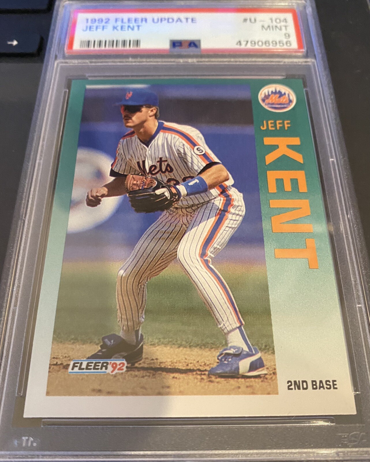 1992 Fleer Update Jeff Kent RC #U-104 PSA 9 “MINT” Mets CENTERED GIANTS HOF