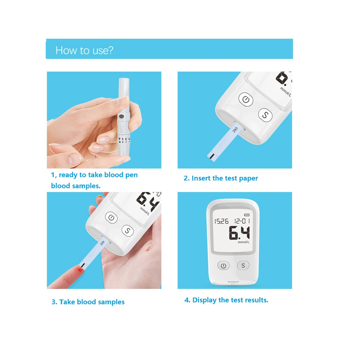 50 Piece Blood Glucose Test Strip Newest White L2F2 eBay