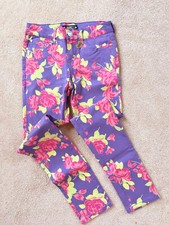 Celebrity  Floral Purple Girls Jeans pants size 10