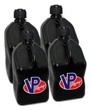 VP Racing 4-Pack Black Square Fuel Jugs Gas Can Alcohol Water Container Diesel