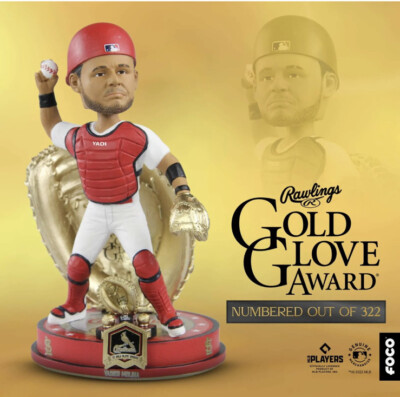 YADIER MOLINA St. Louis Cardinals MLB Rawlings Gold Glove Award Bobblehead  NIB! | eBay