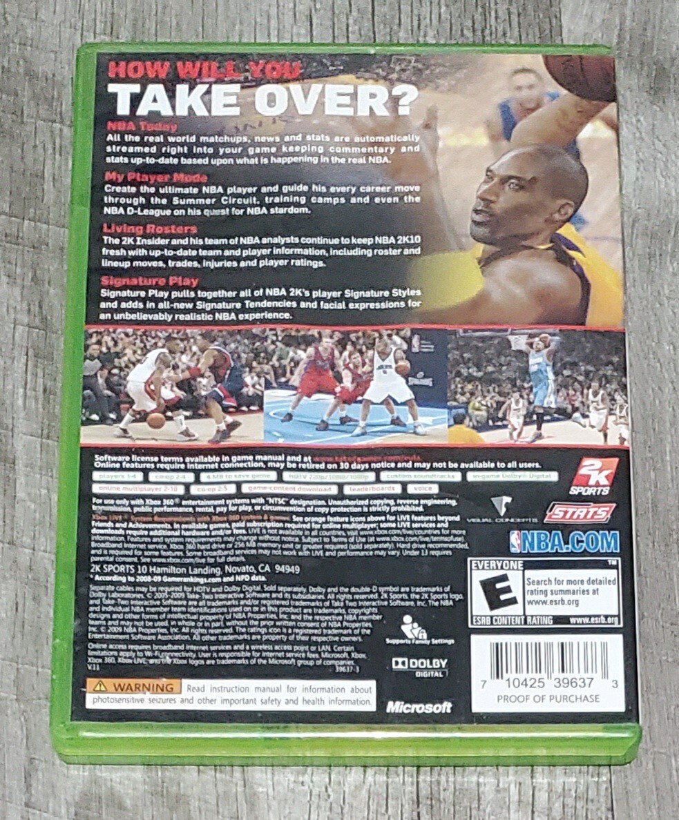 NBA 2K10 - Xbox 360 710425396373| eBay