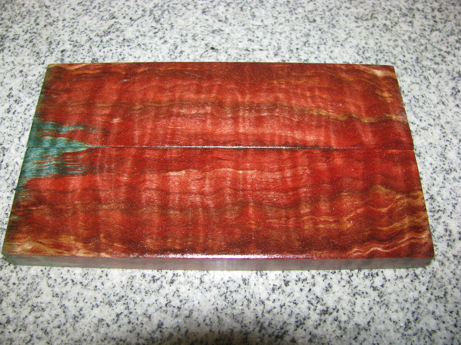 PREMIUM ACRYLIC STABILIZED DOUBLEDYED CURLY MAPLE 51/2x15/8x7/16 KNIFE SCALES eBay