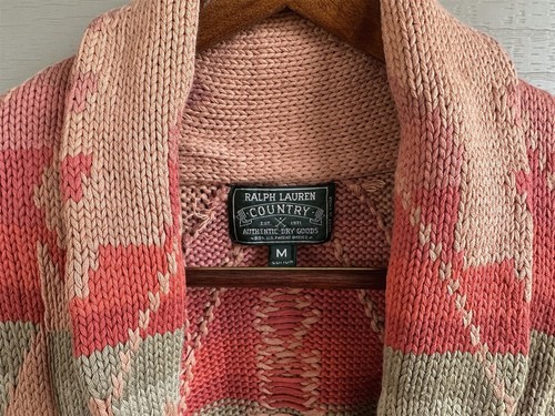 Maglione Ralph Lauren Country Southwestern Concho Bottoni Coperta Azteca Nuovo senza etichette M - Foto 6 di 14