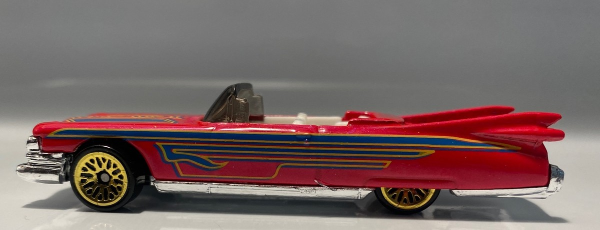 Hot Wheels ミニカーセット '59 Cadillac lowrider HOT WHEELS 1959 CADILLAC CONVERTIBLE LOWRIDER ~ RED w GOLD
