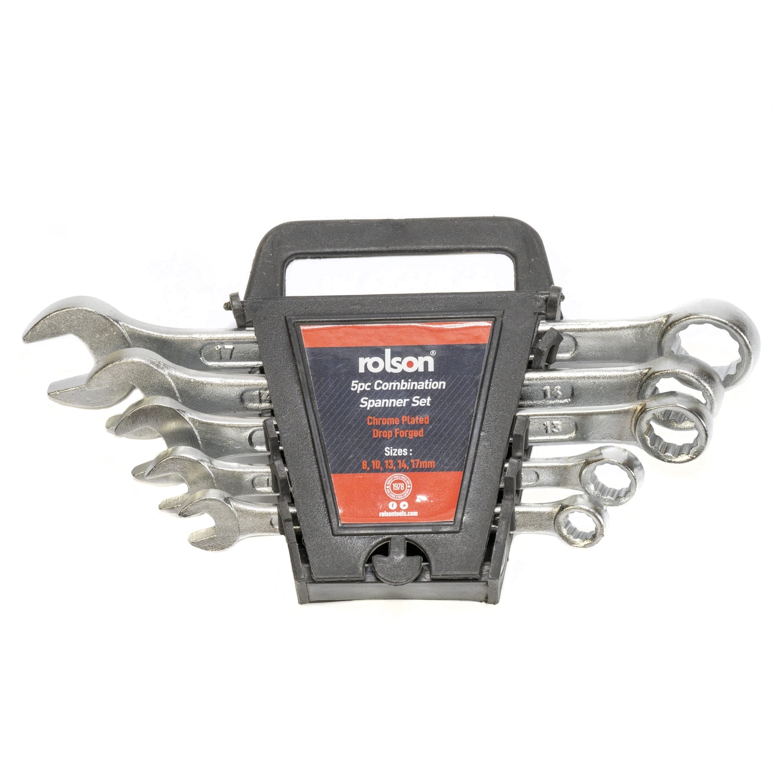 Rolson 5pc Combi Spanner Set D/F On Rack 46673