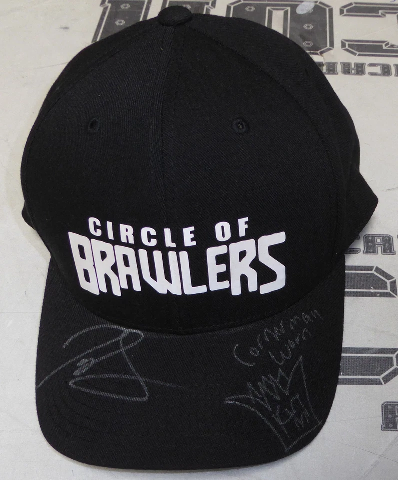 Joe Schilling & King Mo Signed Bellator KB Fight Worn Cornerman Used Hat BAS COA - Image 2 of 4