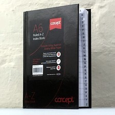 A6 Index Address Notebook A-Z Telephone Note Book Hard Cover Ruled Pages New