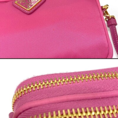 PRADA Nylon Shoulder Bag 1N1861 Fuchsia Crossbody Bag Appraisal