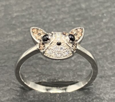 Chihuahua Dog Ring  925er ECHT SILBER    Gr. 55