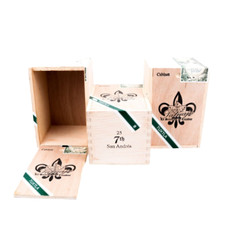 Lote de 3 cajas de cigarros de madera vacías Tatuaje San Andrés 7º Tuxtla 6,25" x 4,25" x 4"