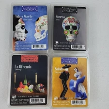 Scent Sationals Lot Of 4 Day Of The Dead Fragrance Wax Cube Melts Variety Pack