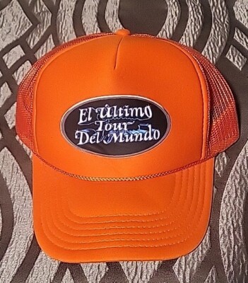 2022 Bad Bunny El Ultimo Tour Del Mundo Official Orange Hat Concert Snapback Cap