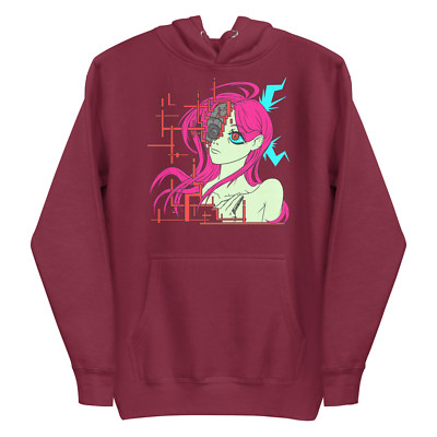 Digital Hell Unisex Premium Hoodie - Cyberpunk Design
