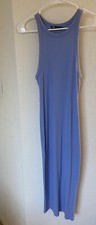 ZARA HALTER DRESS BODYCON SLEEVELESS SIZE S Color Blue