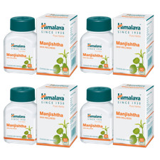 4 packs X Himalaya Herbal Original MANJISHTHA Skin Wellness 60 Tabs, FREE SHIP
