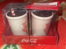 Diet Coke Drink Cup Salt and Pepper ShakerS NEW