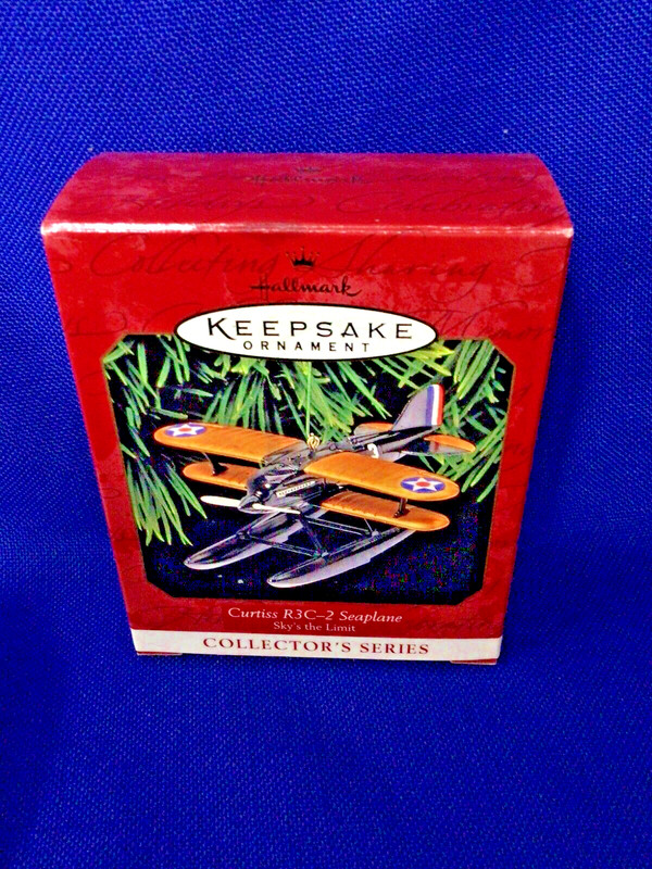 Hallmark Ornament Curtiss R3C-2 Seaplane Sky's the Limit Airplane