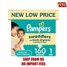 Pampers Swaddlers Baby Diapers Size 1, 160 Count