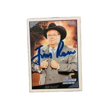 WWF WWE Jim Ross Good Ol' JR Signed Autographed Topps Collectors Trading Card