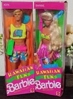 Lot of Two-Vintage 80's Barbie & Ken "Hawaiian Fun" Dolls