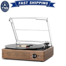 Vintage Bluetooth Record Player Turntable 3 Speed 12 inch Built-in Speakers