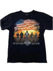 Harley Davidson Las Vegas NV Dealer T Shirt Mens Medium Black Patriotic Flag