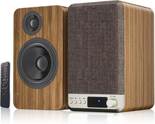 Active Bookshelf Speakers, 60W Powered Record Player Speakers Speakers with 3.5