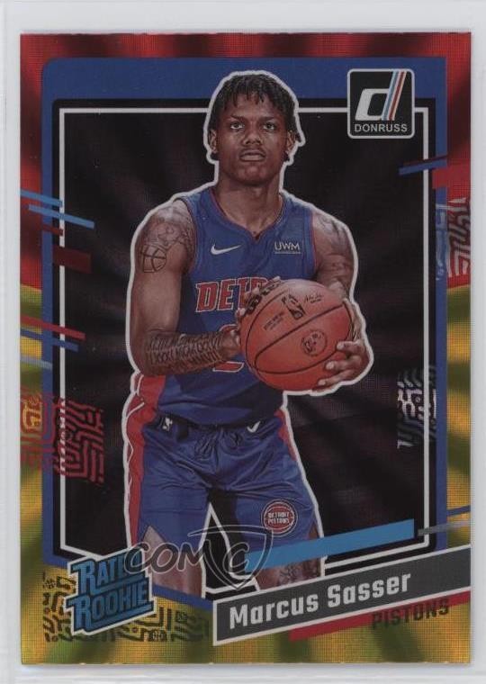 2023-24 Panini Donruss Rated Holo Red & Gold Laser Marcus Sasser Rookie RC 19q6