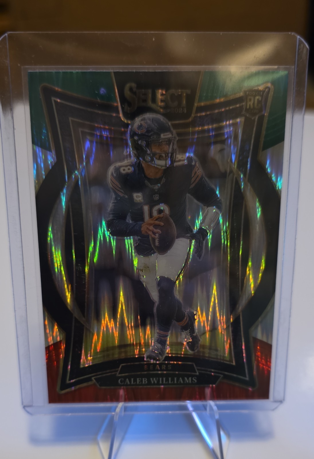 2024 Panini Select - Concourse Caleb Williams #25 Green & Red Shock Prizm (RC)