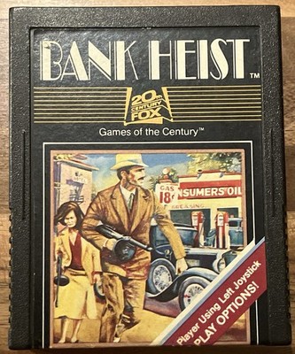 Atari Game Bank Heist Fox Video 1983 Vtg Uses Joystick 1 Player