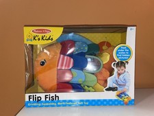 Melissa Doug Flip Fish Soft Baby Toy New multi textured squeaking crinkling