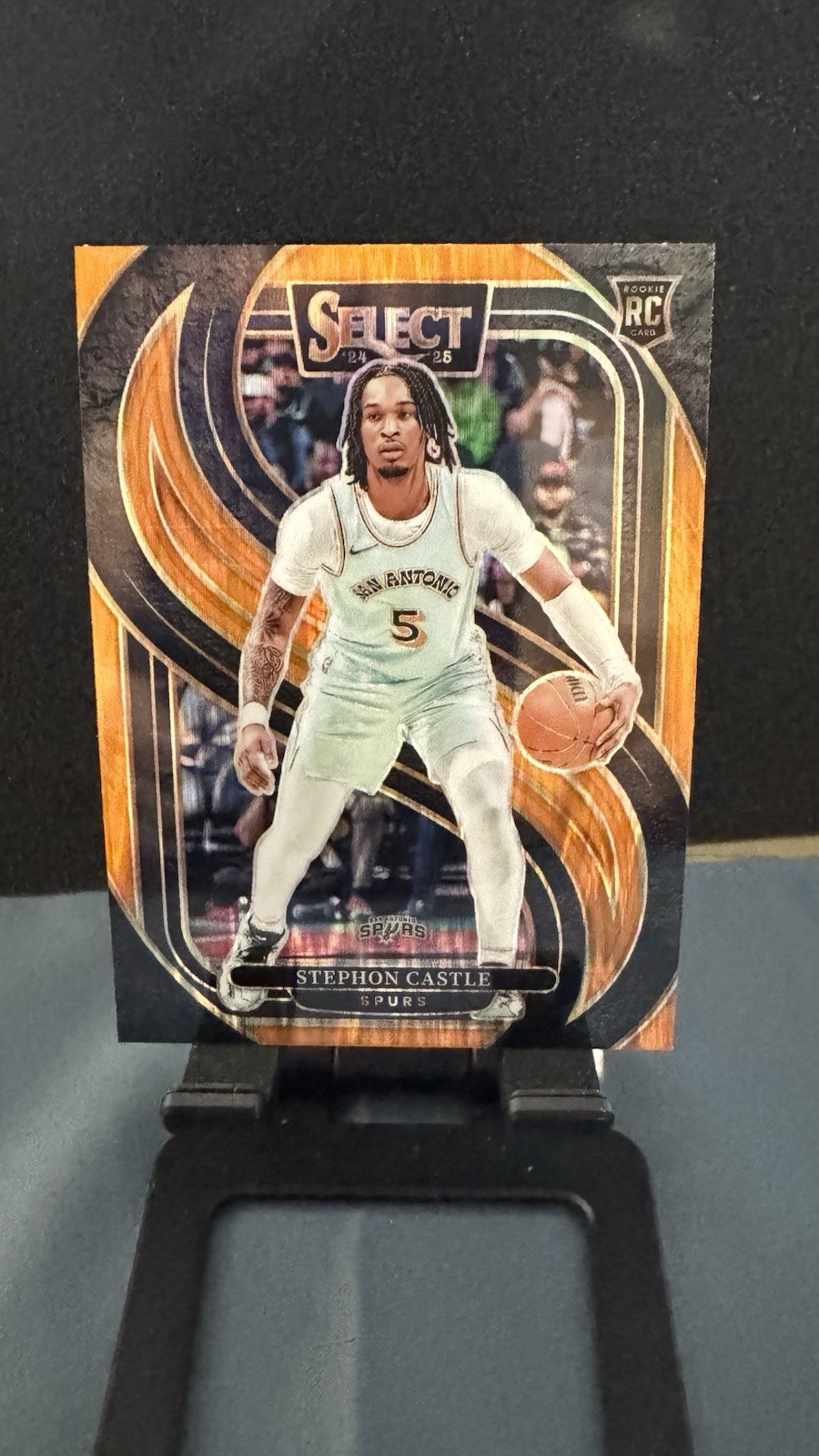 2024-25 Panini Select Stephon Castle Orange Flash Rookie Premier Level