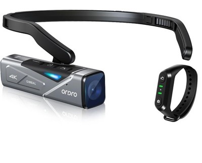 ORDRO EP7 4K 60FPS Camcorder Head-Mounted Video Camera, Wi-Fi APP Gray
