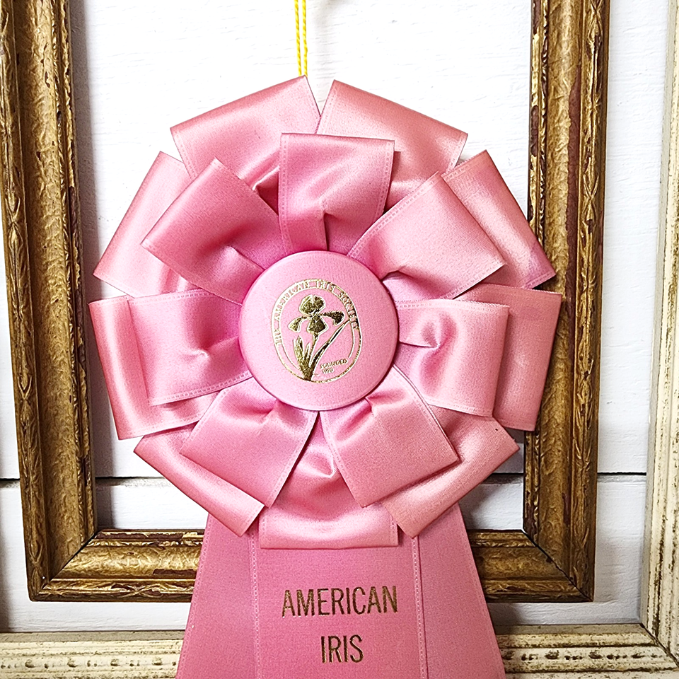 American Iris Society Award Ribbon, Hanging Ribbon, Preowned, Pink | eBay