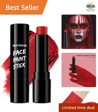Red Face Body Paint Eye Black Stick, Cream Blendable Face Painting Sticks for...