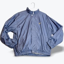 Vintage Nike Tracksuit Windbreaker Jacket  Pants Set Mens LG Blue Gold Swoosh