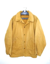 Vintage 80s Woolrich Barn Chore Coat Jacket Large Mens Cotton Duck Canvas USA