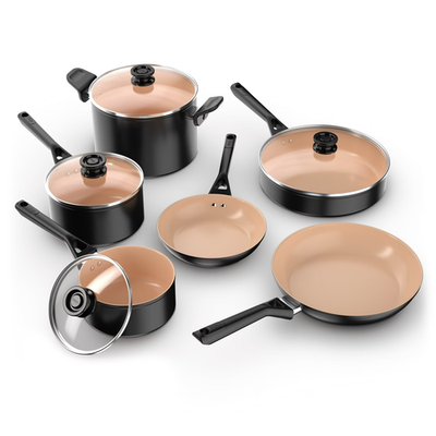 Ninja CK89010BF 10pc Ceramic Pots and Pans Non-Stick Cookware Set