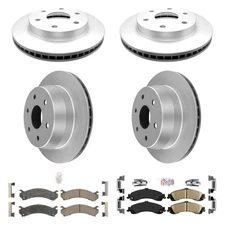 AmeriBRAKES AmeriPRO Plain Front & Rear Brake Kit w Ceramic Pads