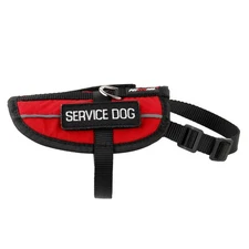 Lightweight Reflective Red Dog Vest/Harness with Handle and Removable Patches...