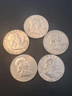Lot (5) Franklin Half Dollar Coins