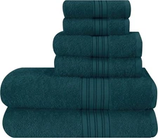 Cotton Towel Set Black – Bath Towels Hand Towels & Washcloths  Soft & Quick Dry